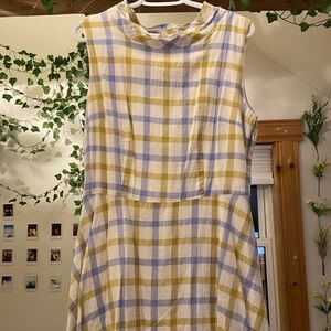 Ghangam print dress with side zipper